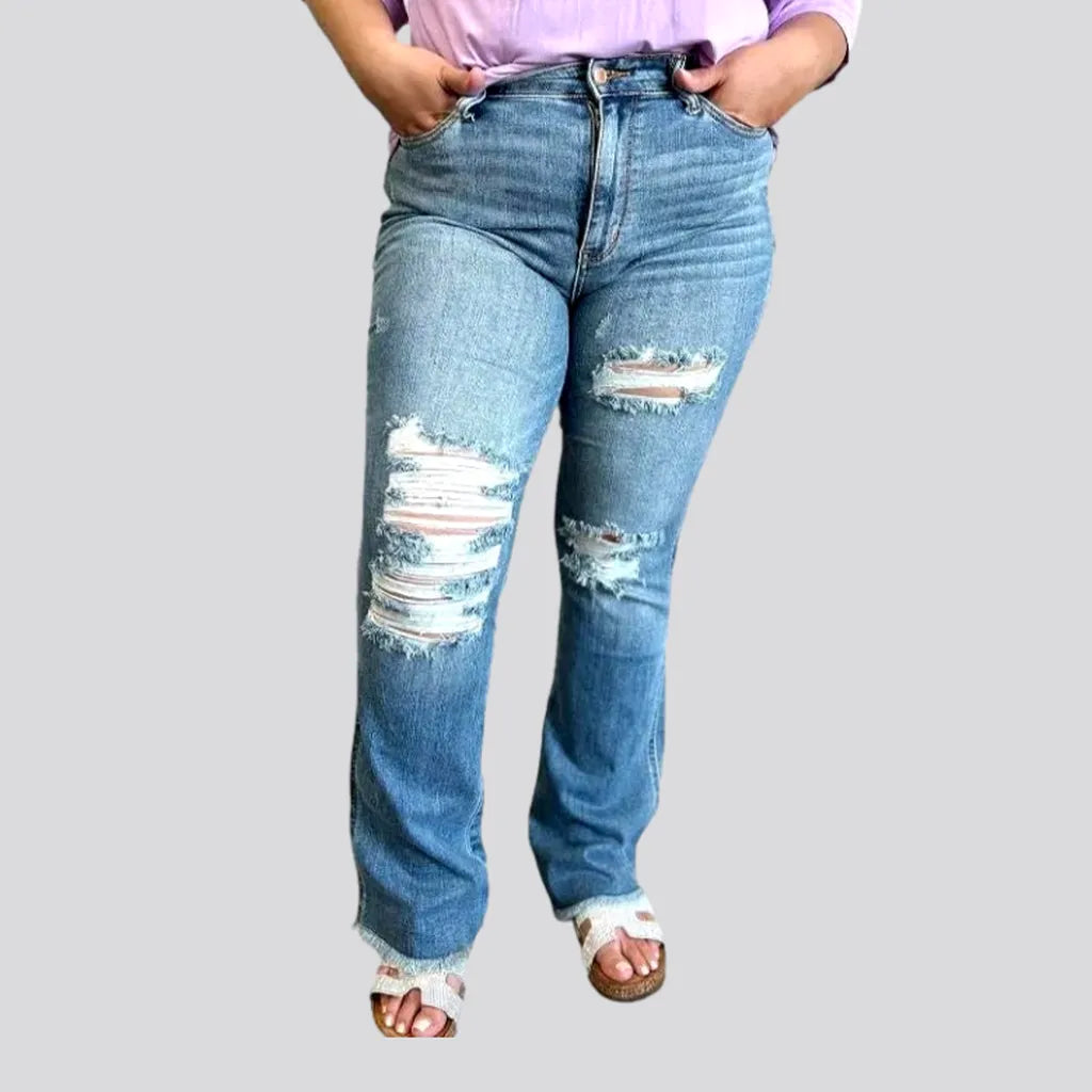 High-waist distressed jeans
 for women | Jeans4you.shop