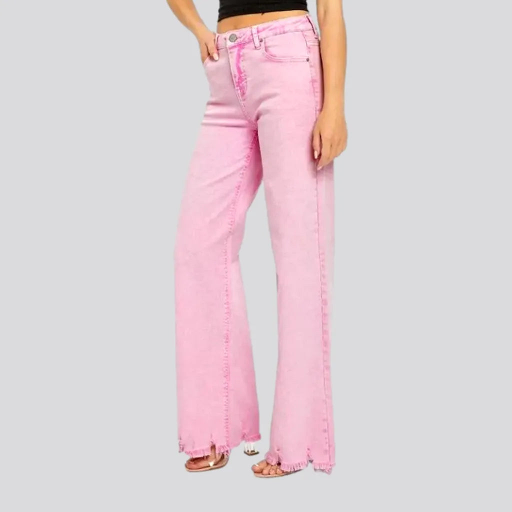 High-waist frayed-hem jeans
 for women | Jeans4you.shop