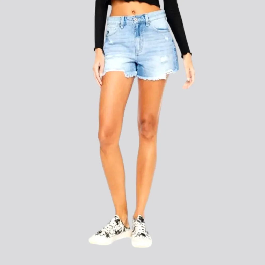 High-waist light-wash jean shorts
 for women | Jeans4you.shop