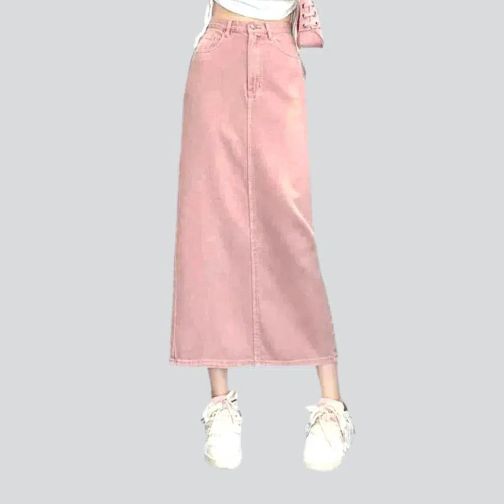 High-waist long jean skirt
 for ladies | Jeans4you.shop