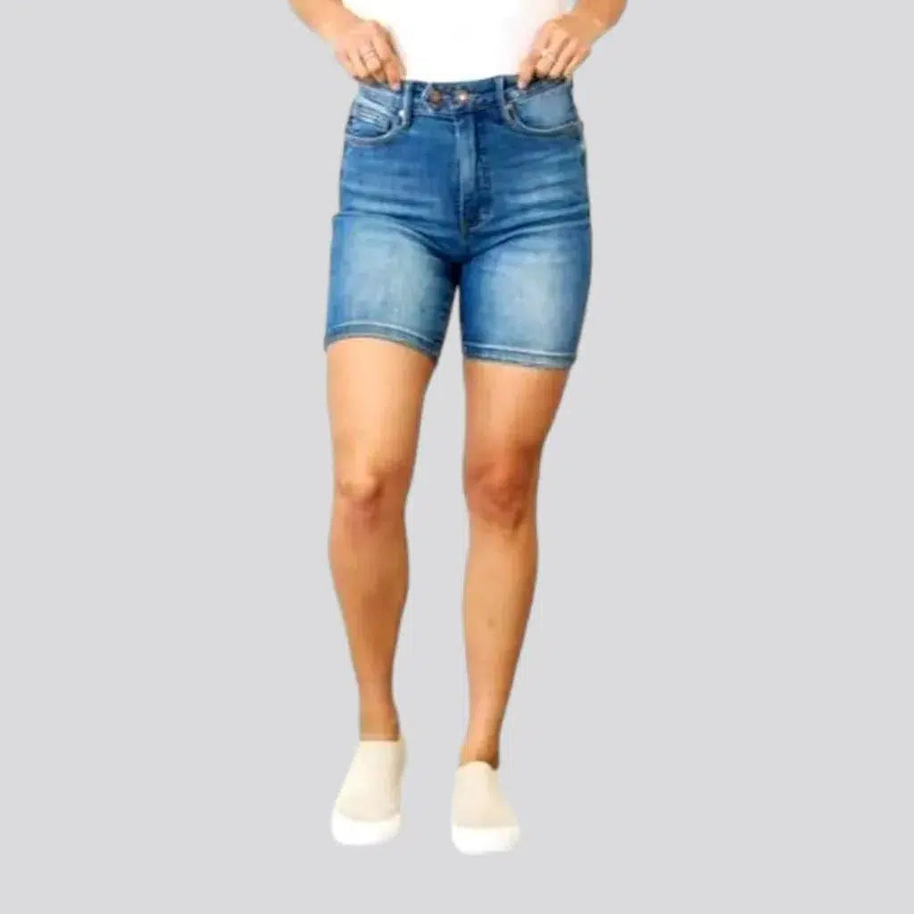 High-waist medium-wash jean shorts
 for women | Jeans4you.shop