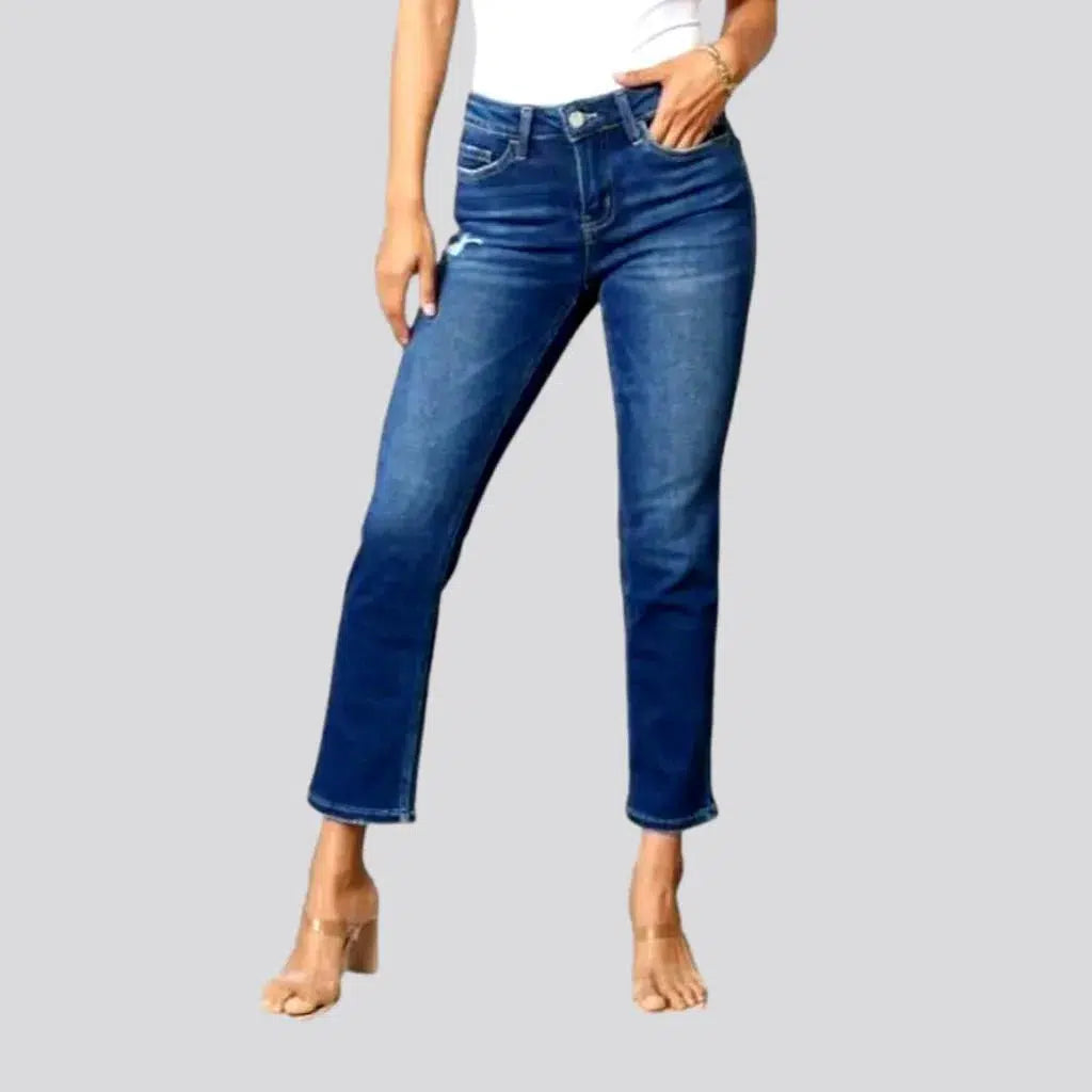 High-waist medium-wash jeans
 for ladies | Jeans4you.shop