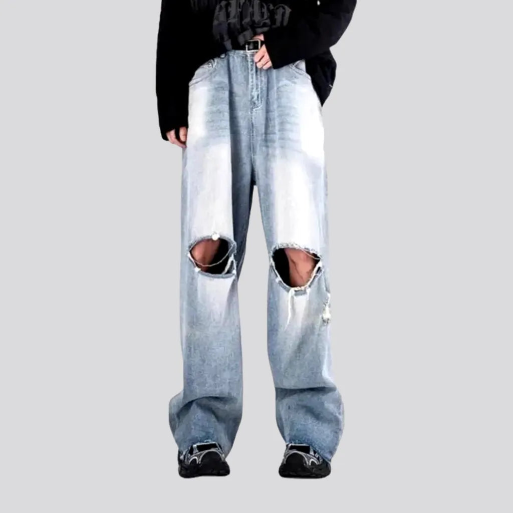 High-waist men's ripped-knees jeans | Jeans4you.shop