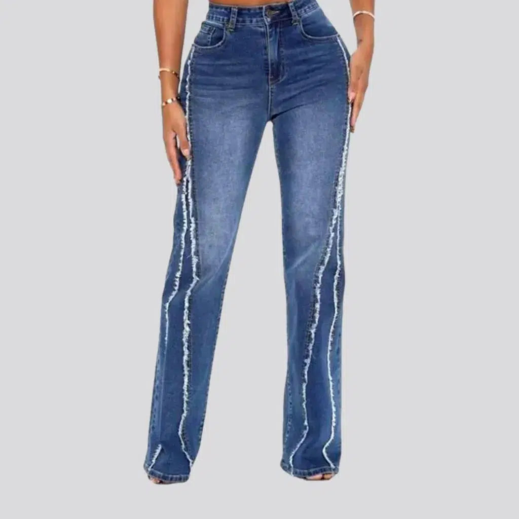 High-waist sanded jeans
 for ladies | Jeans4you.shop