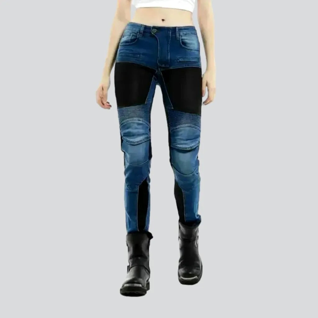 High-waist sanded moto jeans
 for ladies | Jeans4you.shop