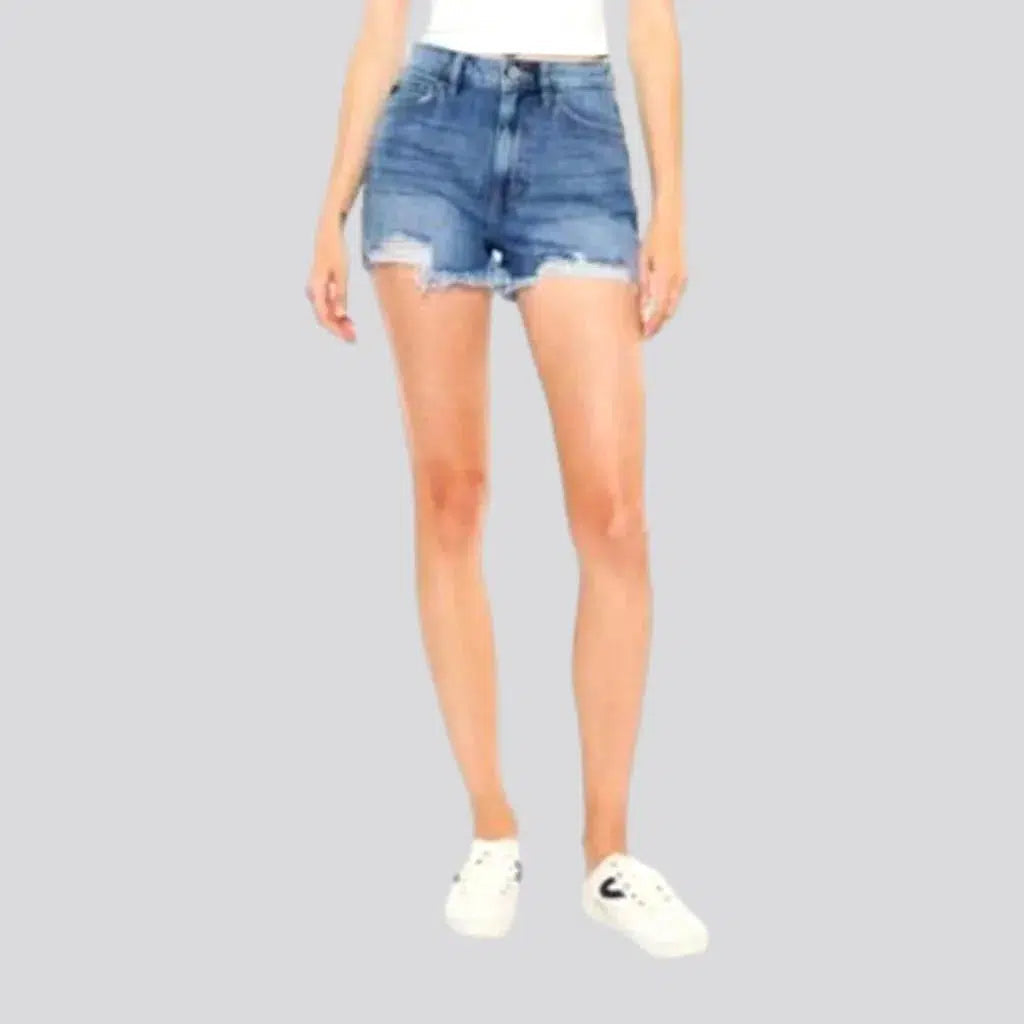 High-waist straight denim shorts
 for women | Jeans4you.shop