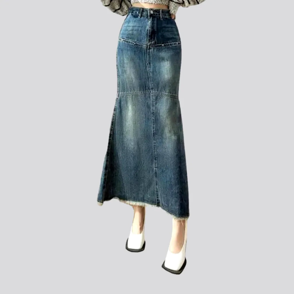 High-waist whiskered jeans skirt
 for ladies | Jeans4you.shop