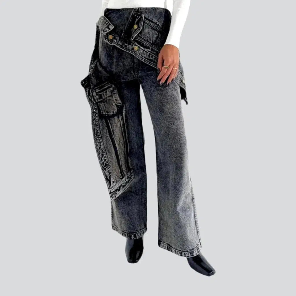 High-waist women's layered jeans | Jeans4you.shop