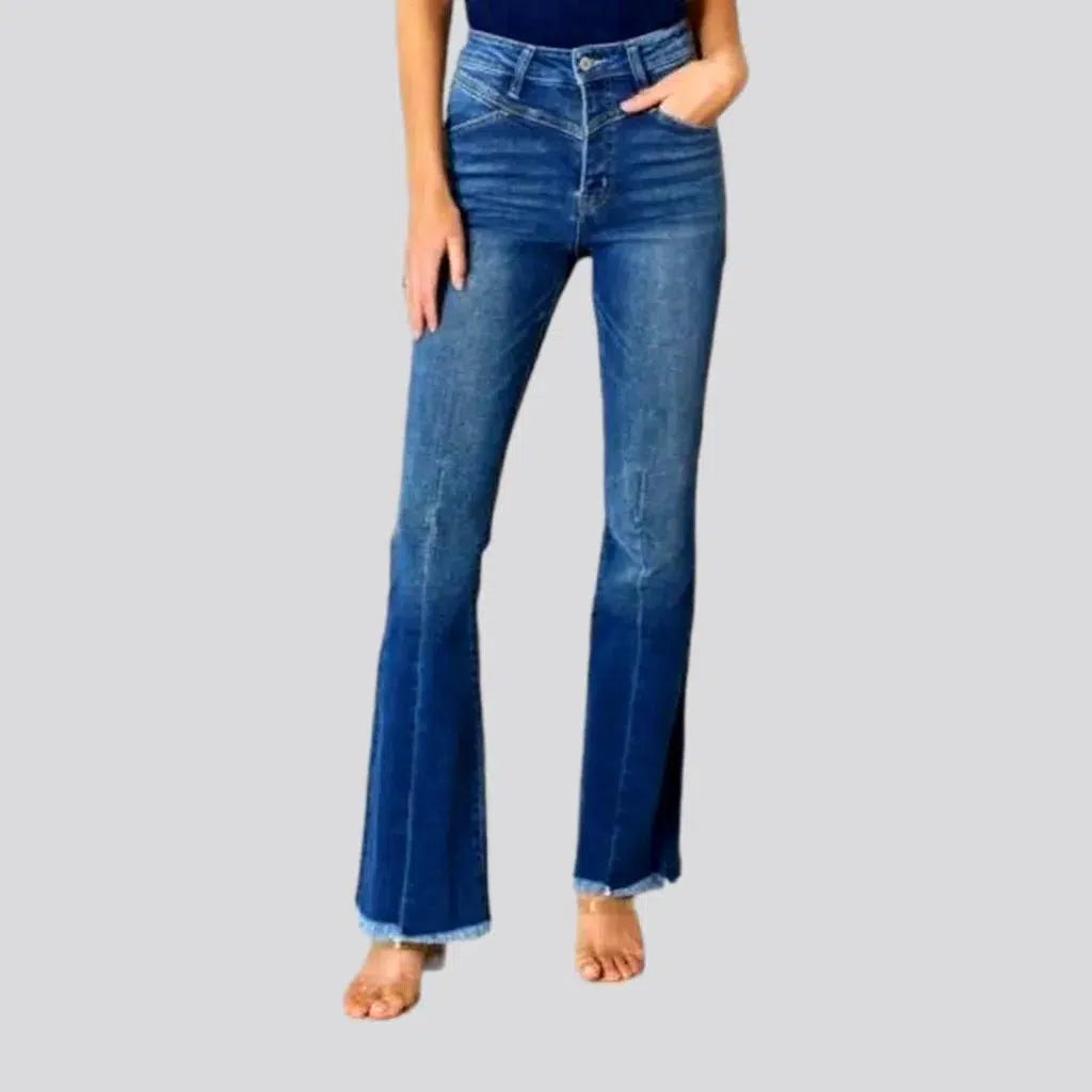 High-waist women's raw-hem jeans | Jeans4you.shop