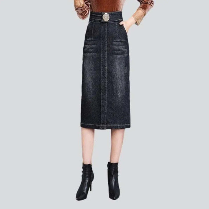 High-waisted midi denim skirt | Jeans4you.shop