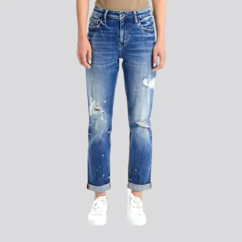 Highly-stretchy distressed jeans
 for ladies | Jeans4you.shop
