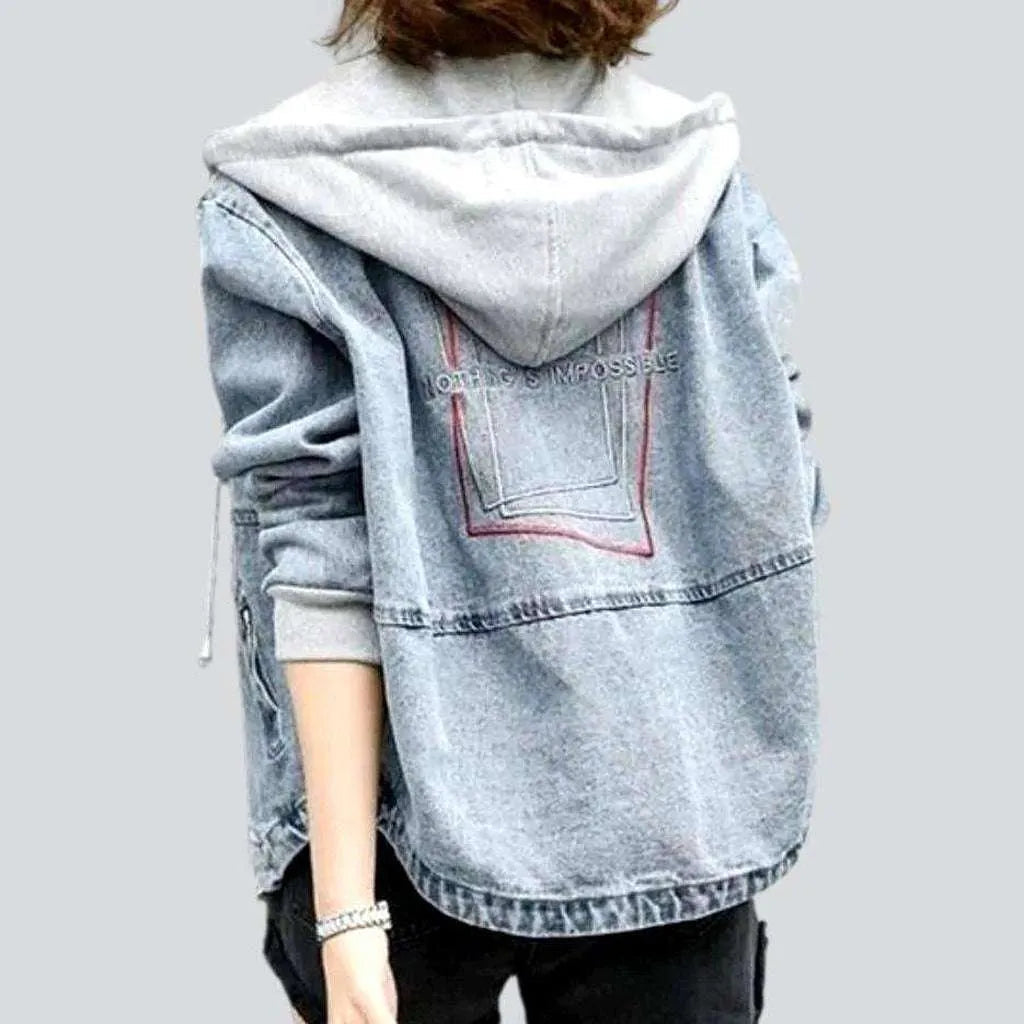 Hooded denim jacket
 for women | Jeans4you.shop
