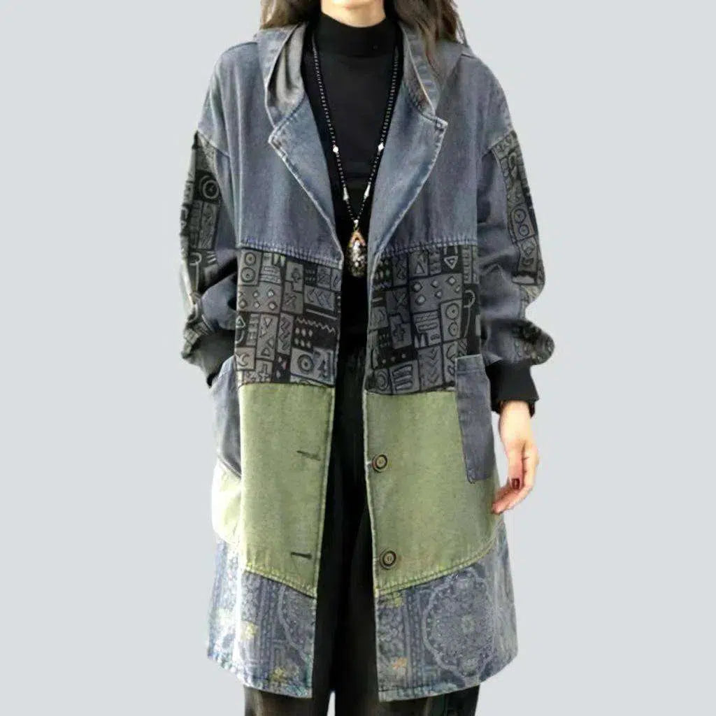 Hooded fashion women's jean coat | Jeans4you.shop