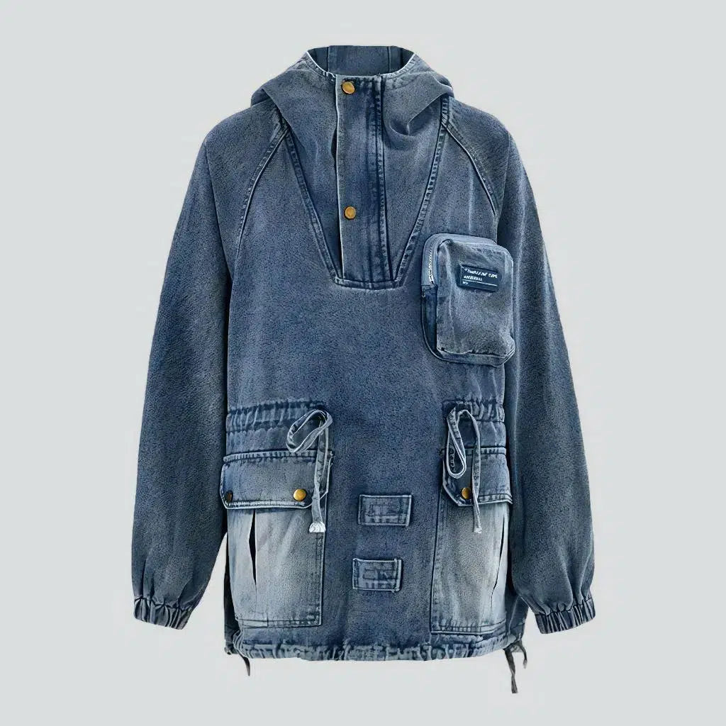 Hooded pull-on denim jacket
 for ladies | Jeans4you.shop