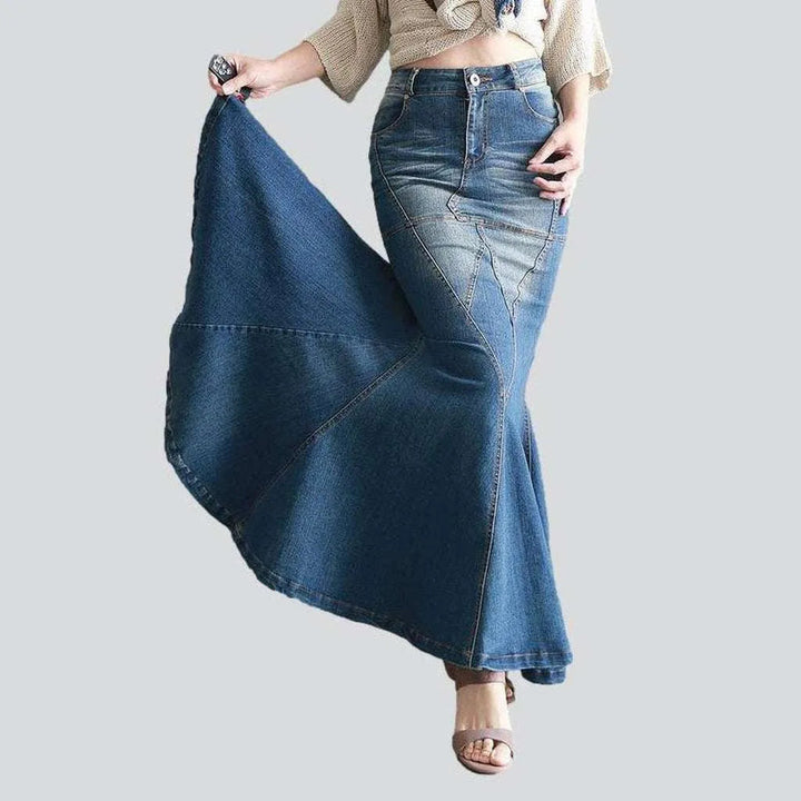 Indian style mermaid denim skirt | Jeans4you.shop
