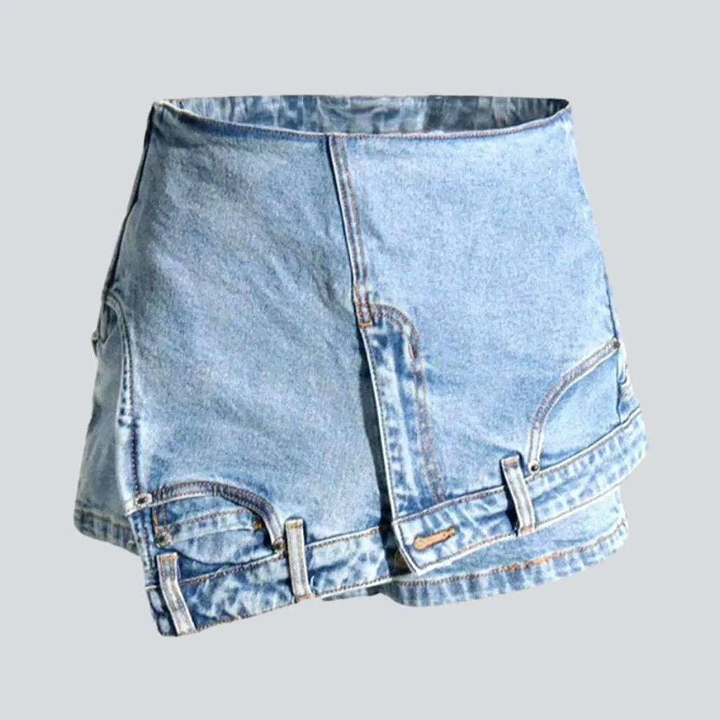 Inverted stylish denim skirt | Jeans4you.shop