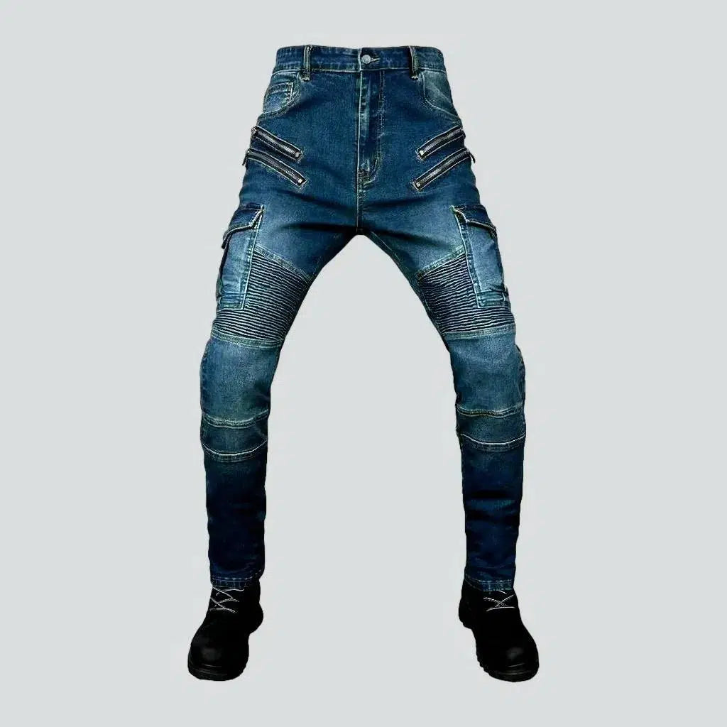 Knee-pads men's biker jeans | Jeans4you.shop