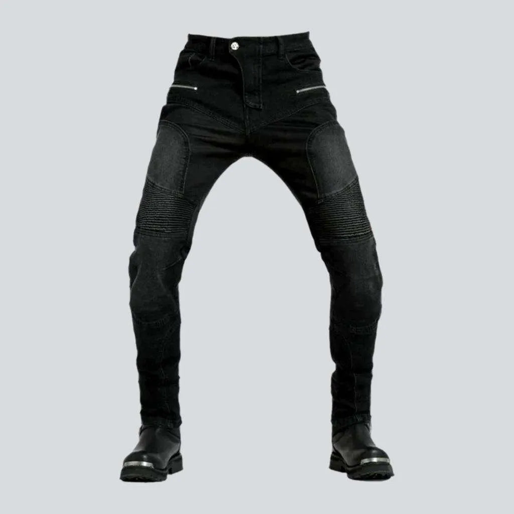 Knee-pads protective men's biker jeans | Jeans4you.shop