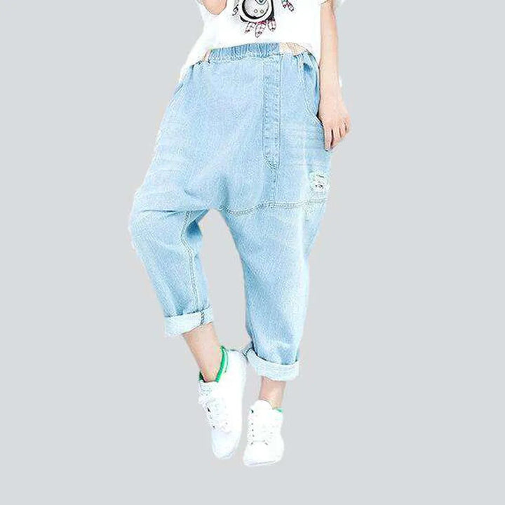 Light blue harem denim pants | Jeans4you.shop
