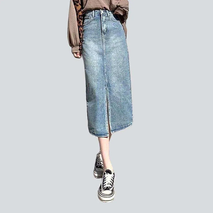 Light blue vintage denim skirt | Jeans4you.shop