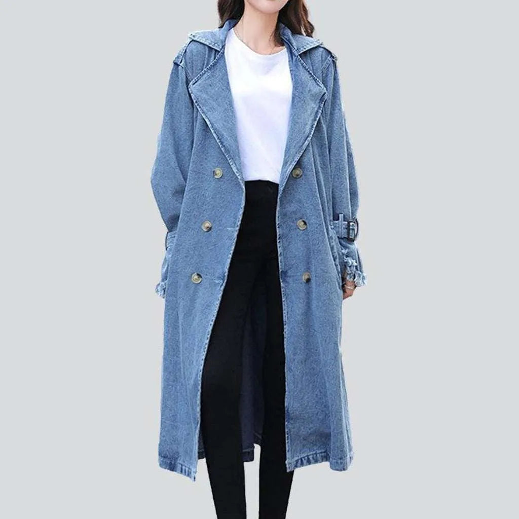 Light blue women's denim coat | Jeans4you.shop