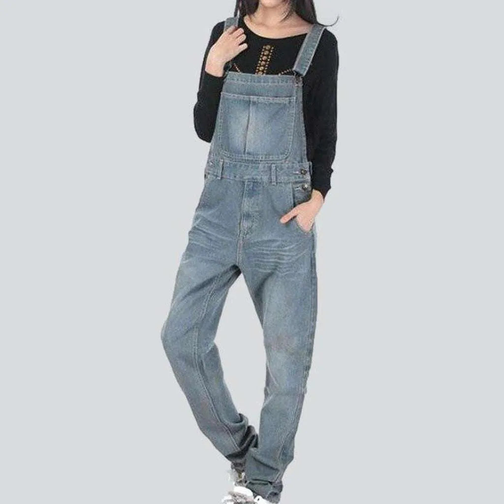 Light grey women's jeans overall | Jeans4you.shop