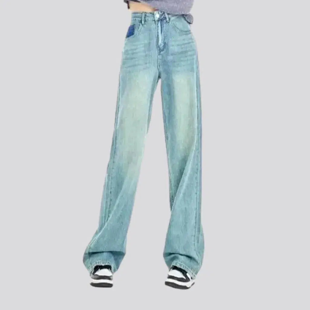 Light-wash color-back-pocket jeans
 for ladies | Jeans4you.shop