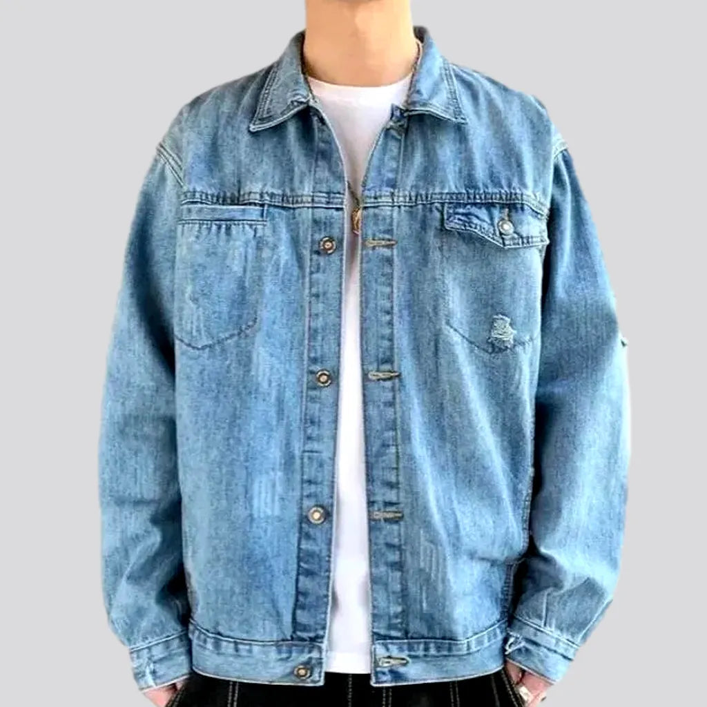 Light-wash distressed jeans jacket | Jeans4you.shop
