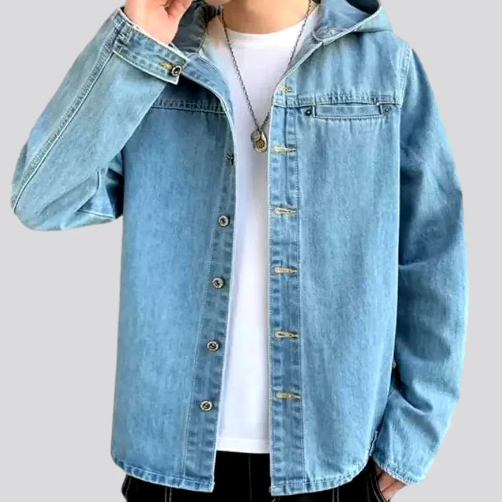 Light mens jean jacket best sale