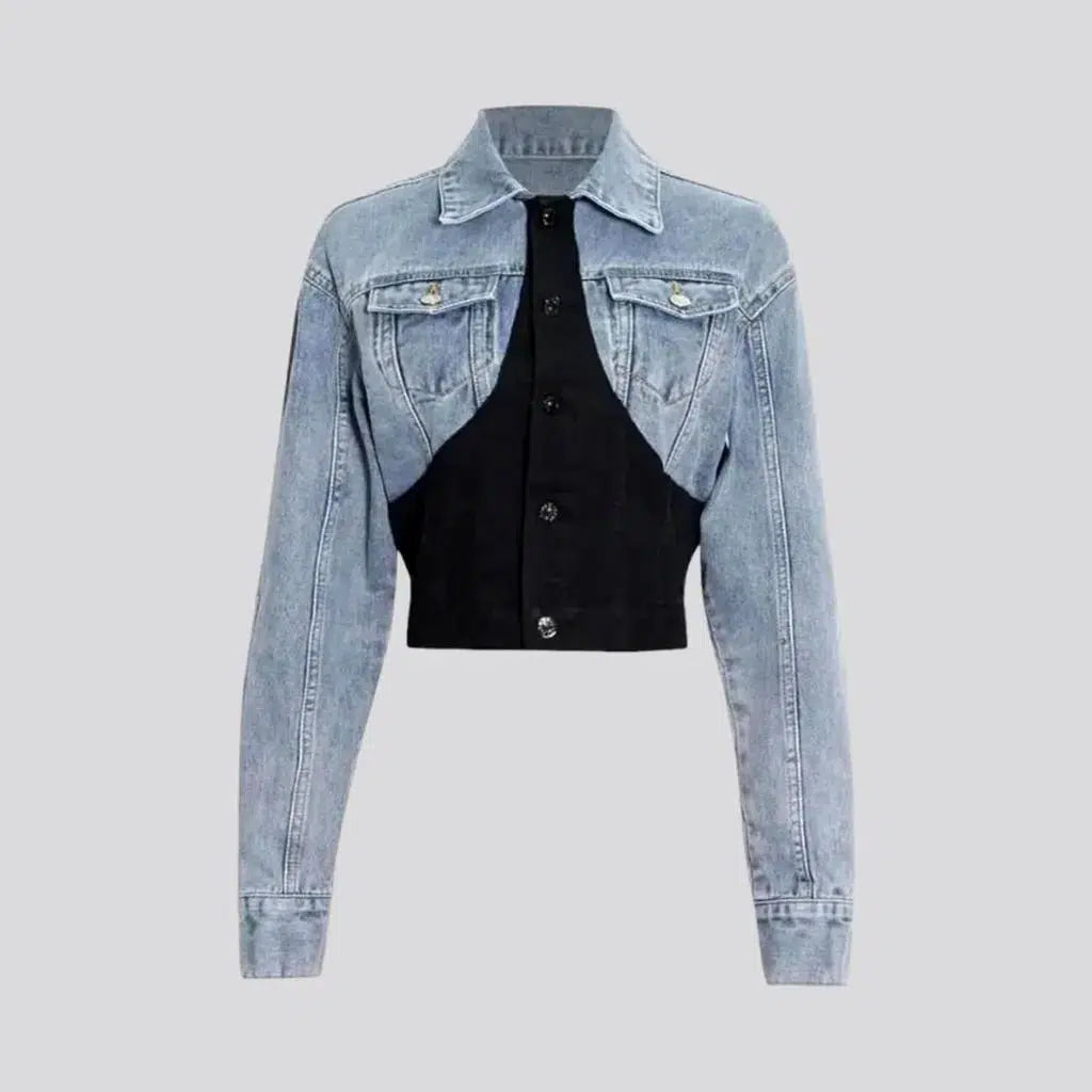 Light-wash slim women's jean jacket | Jeans4you.shop
