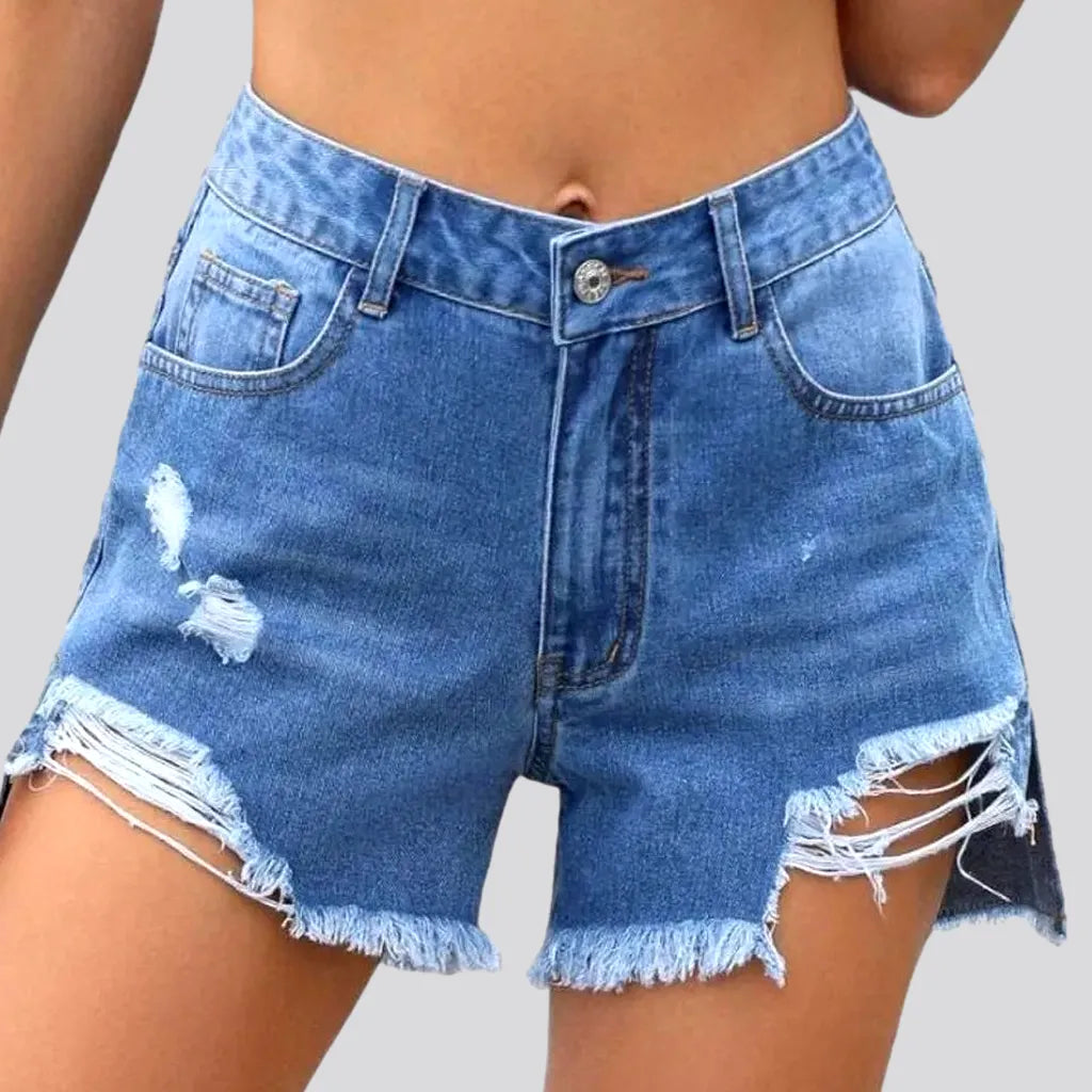 Light-wash straight women's jean shorts | Jeans4you.shop