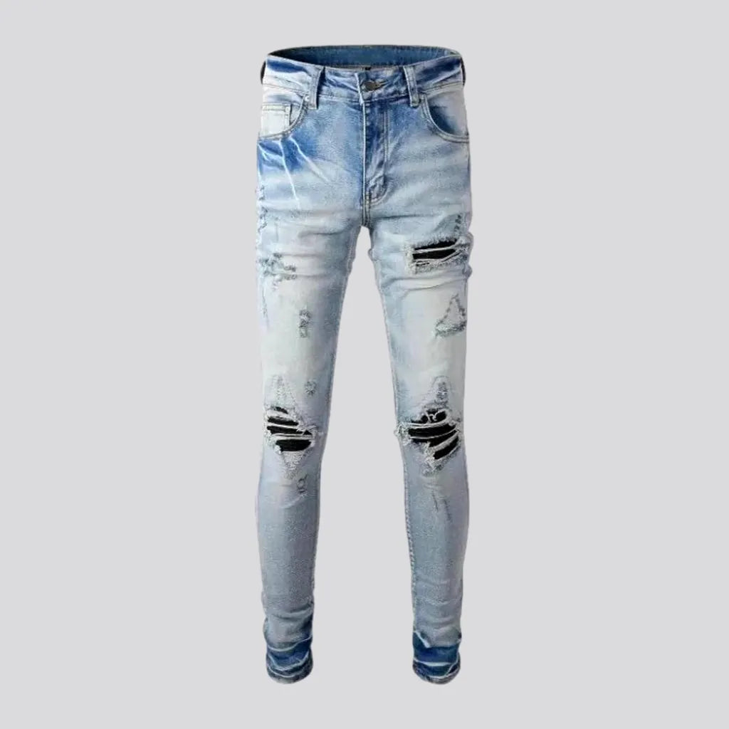 Light-wash whiskered jeans
 for men | Jeans4you.shop