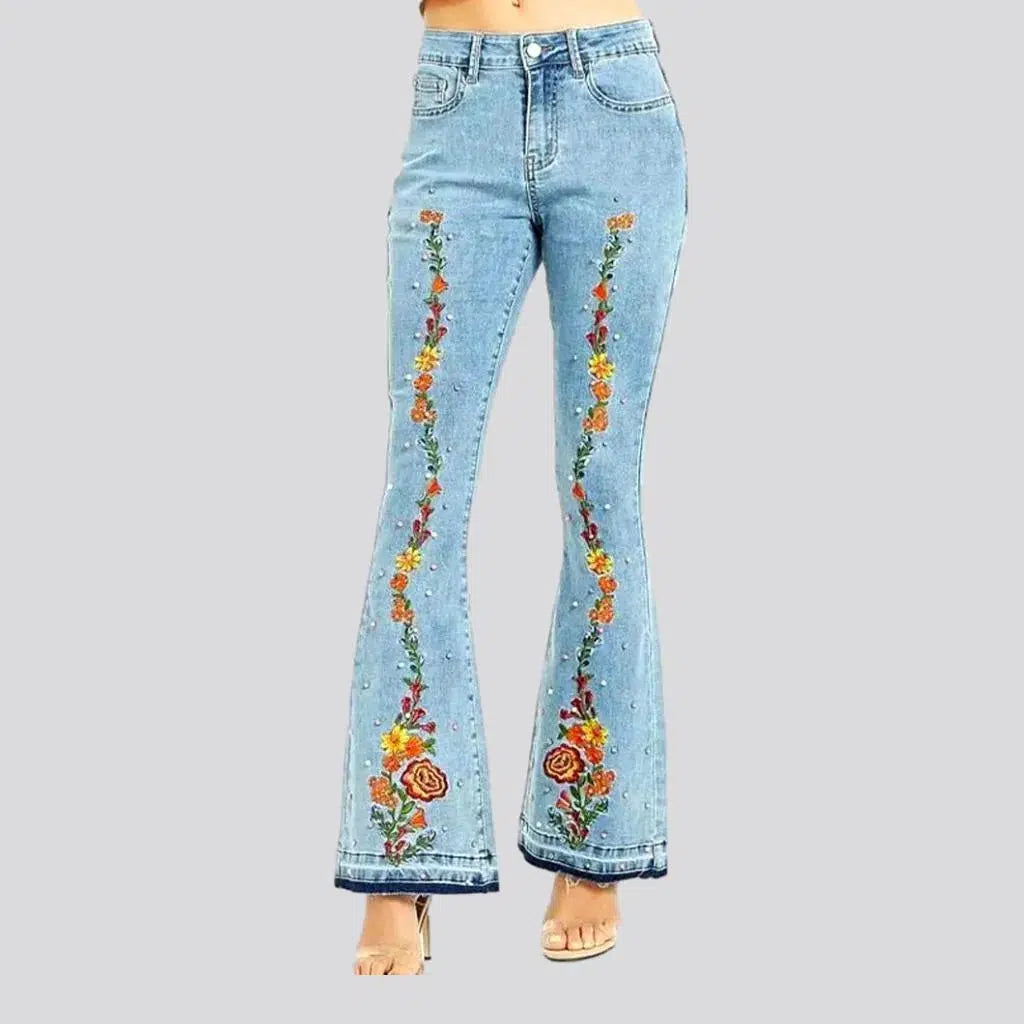 Light-wash women's boho jeans | Jeans4you.shop