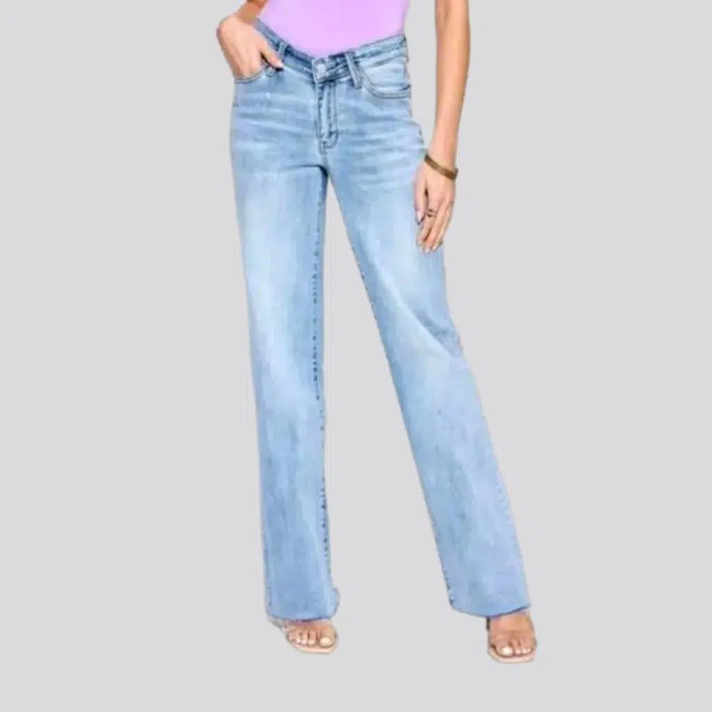 Light-wash women's whiskered jeans | Jeans4you.shop