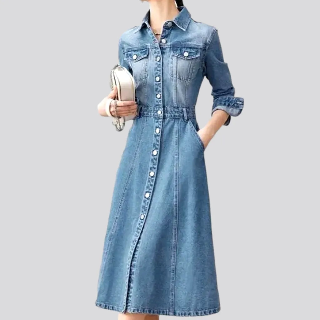 Long 90s women's jean dress | Jeans4you.shop