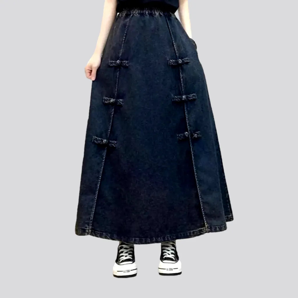 Long boho denim skirt
 for ladies | Jeans4you.shop