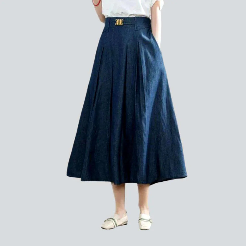 Long classic denim skirt
 for ladies | Jeans4you.shop