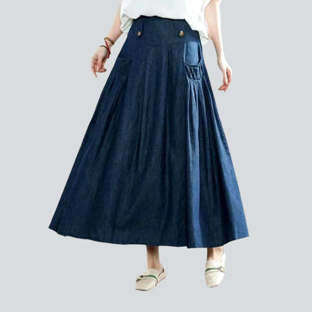 Long classic women's jeans skirt | Jeans4you.shop