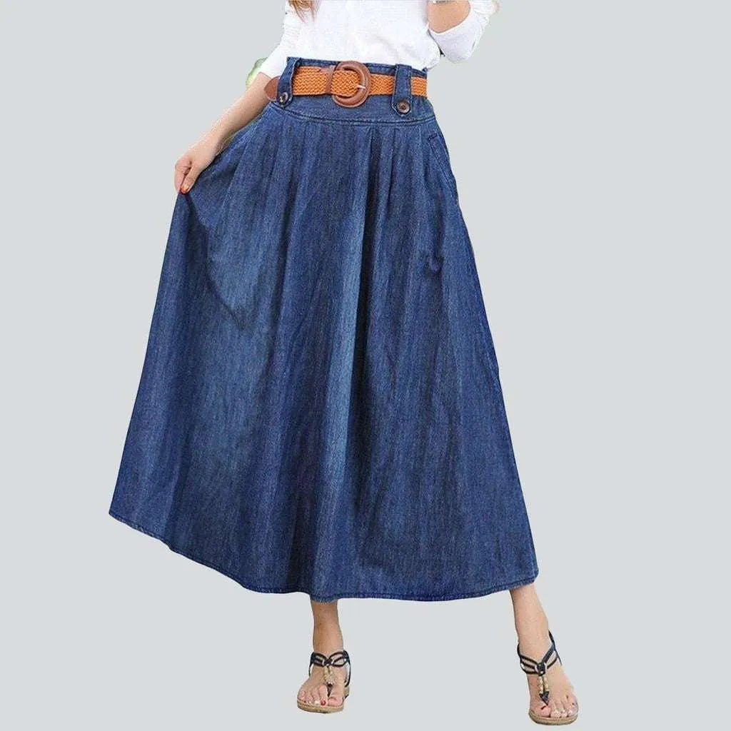 Long denim skirt for women | Jeans4you.shop
