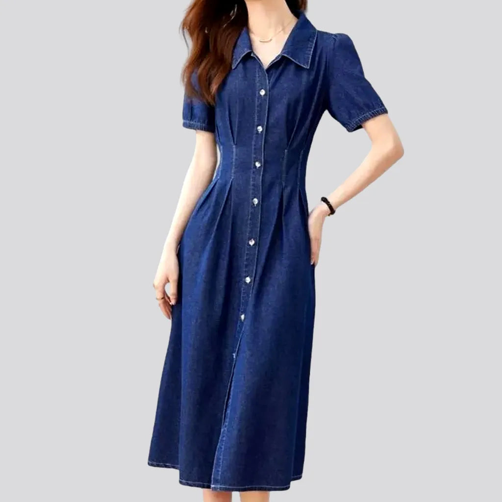 Long fit-and-flare jeans dress
 for women | Jeans4you.shop