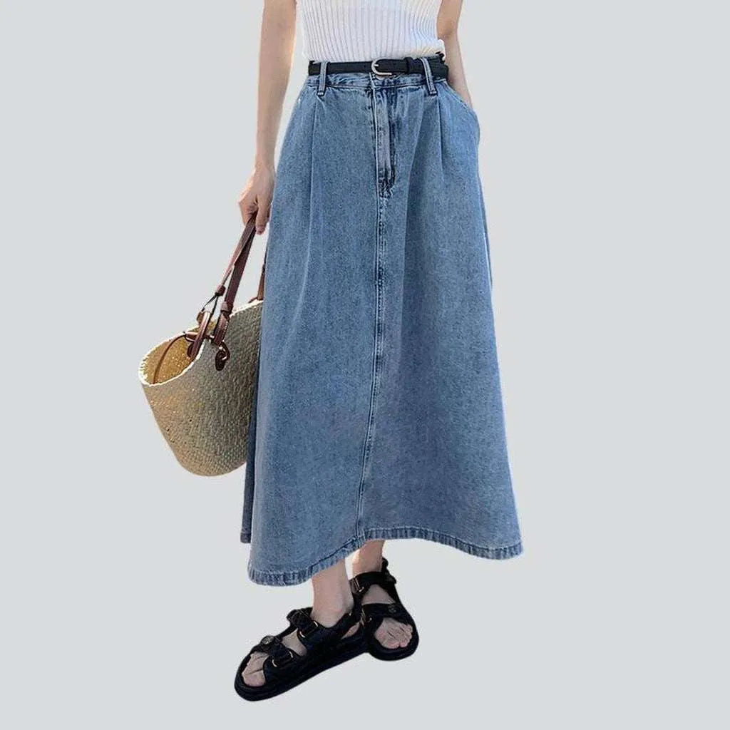 Long flare women's denim skirt | Jeans4you.shop