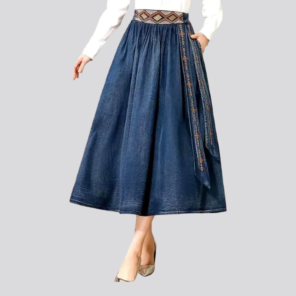 Long high-waist denim skirt
 for ladies | Jeans4you.shop