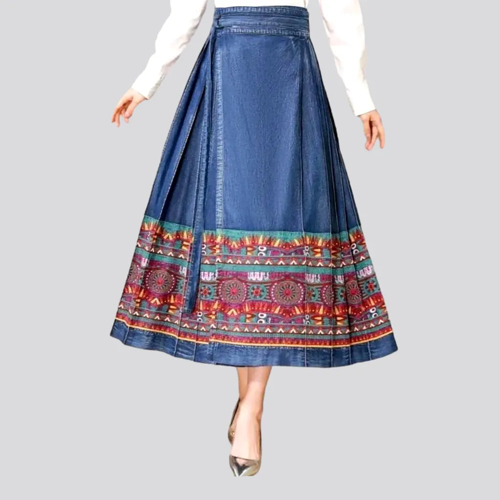 Long high-waist jean skirt
 for women | Jeans4you.shop