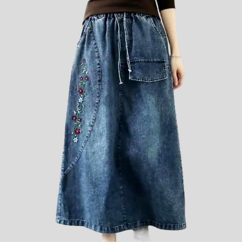 Long sanded jeans skirt
 for ladies | Jeans4you.shop