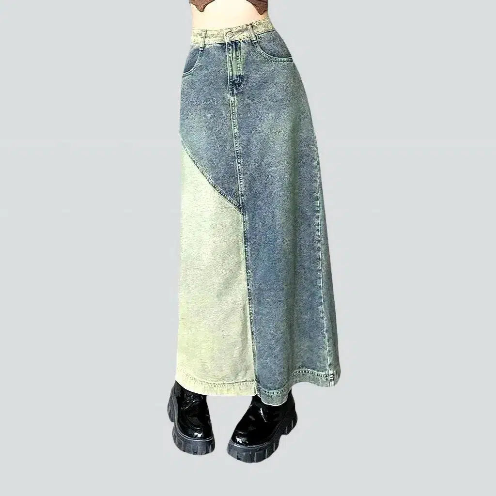 Long y2k women's jean skirt | Jeans4you.shop