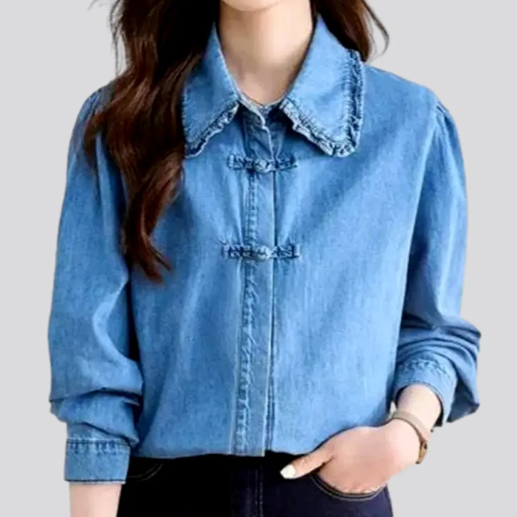 Loose jean shirt
 for ladies | Jeans4you.shop