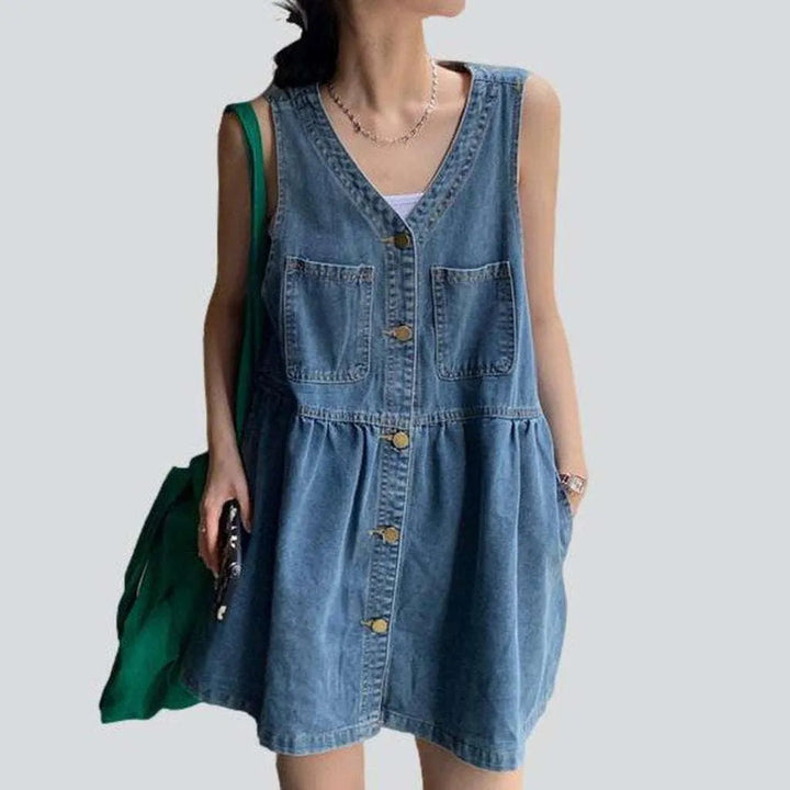 Loose summer mini denim dress | Jeans4you.shop