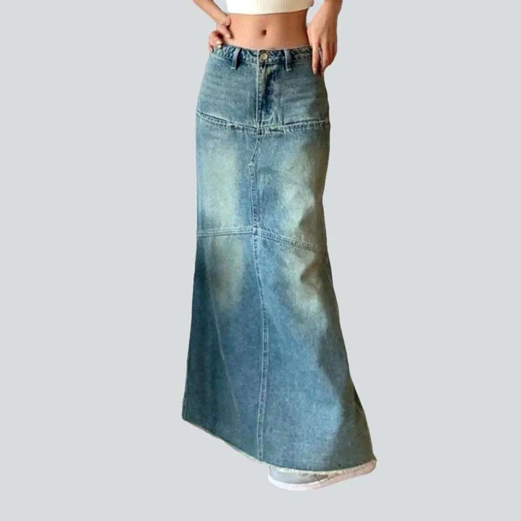 Low-waist vintage denim skirt | Jeans4you.shop