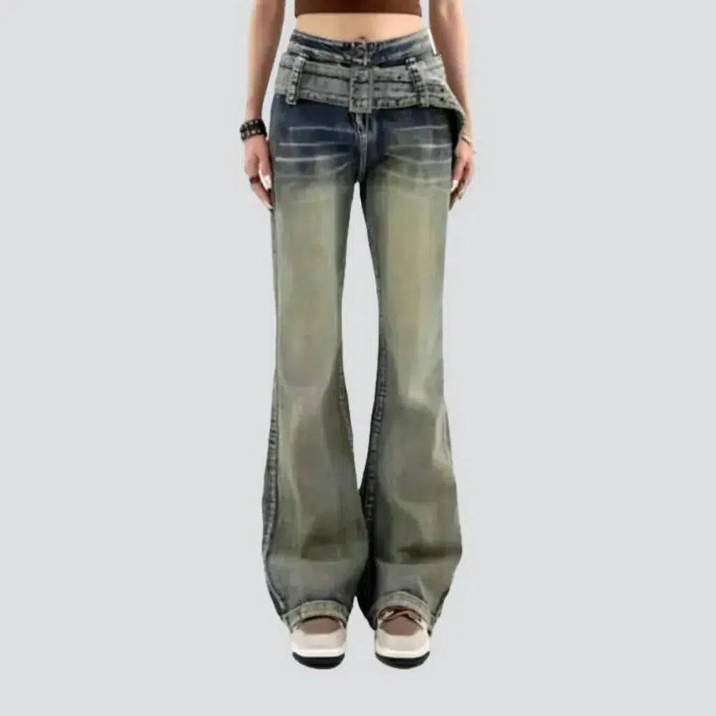 Low-waist women's whiskered jeans | Jeans4you.shop