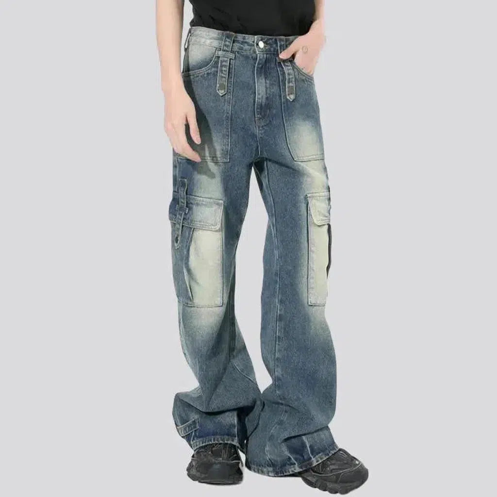 Medium-wash baggy jeans
 for men | Jeans4you.shop